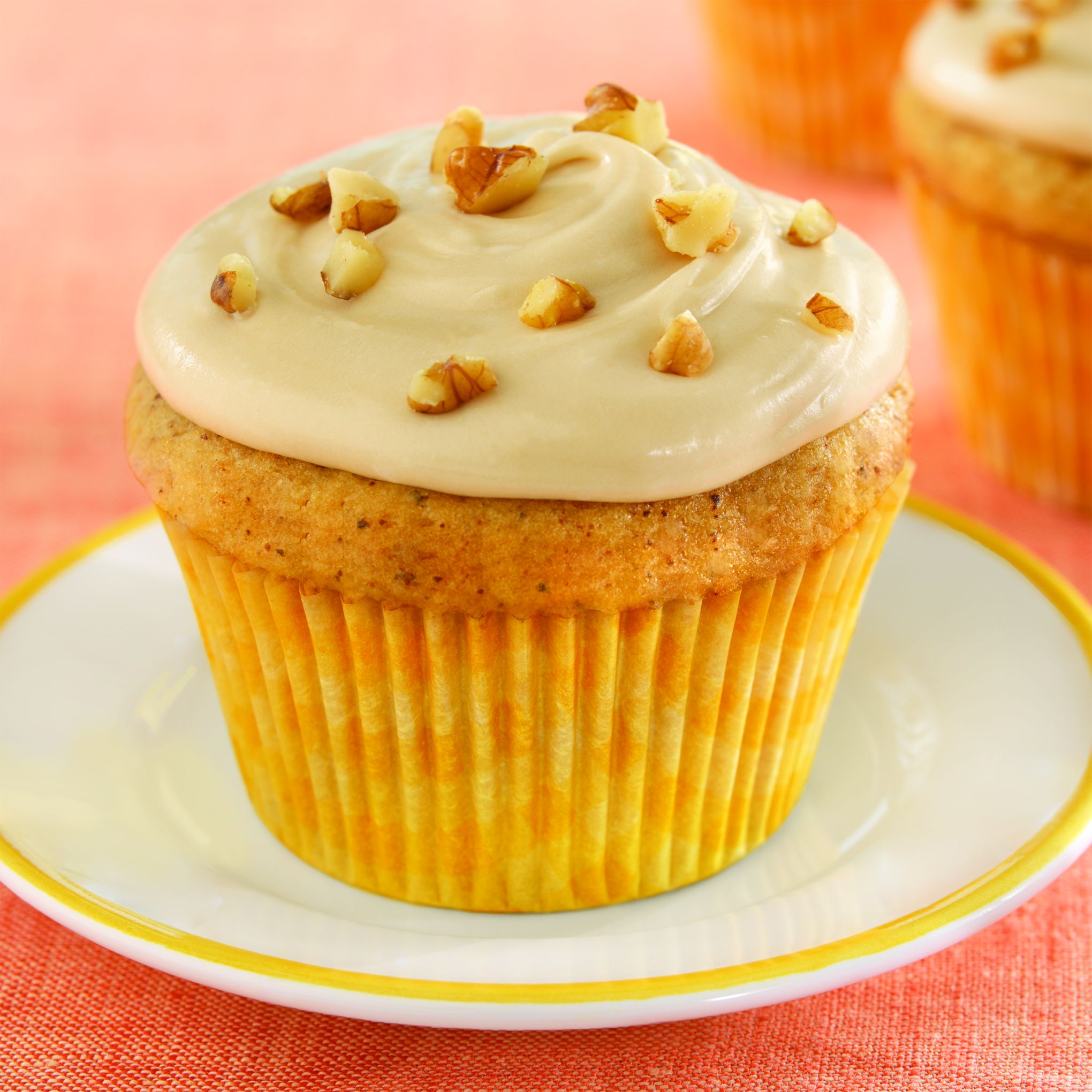 Banana Nut Cupcakes with Maple Frosting