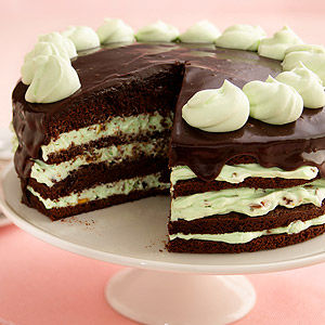 Pistachio Mousse Brownie Torte