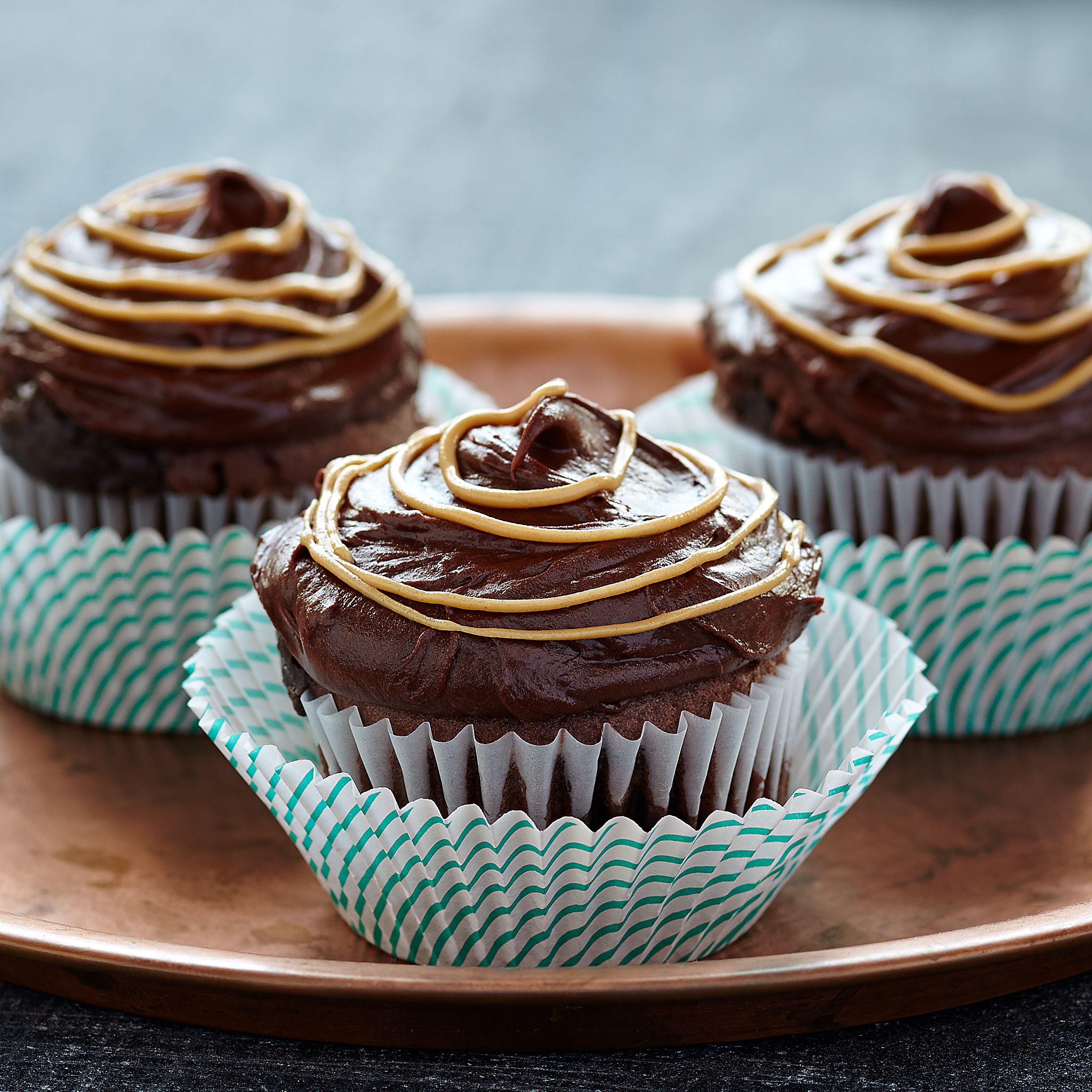 Fudgy Peanut Butter Cupcakes