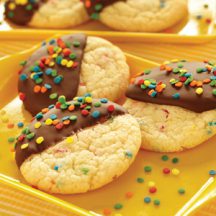 Funfetti® Chocolate-Dipped Cookies