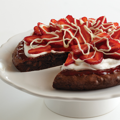 Decadent Strawberry Brownie Tart