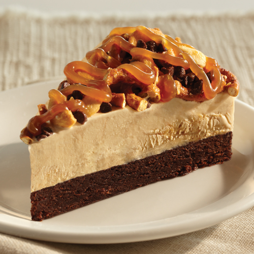 Caramel Cashew Brownie Ice Cream Torte