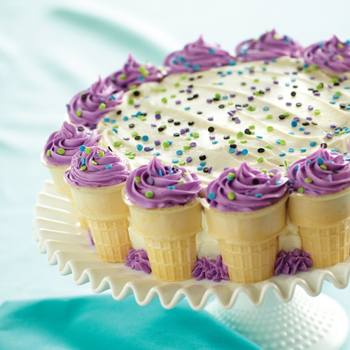 Festive Frosted Cone Cake