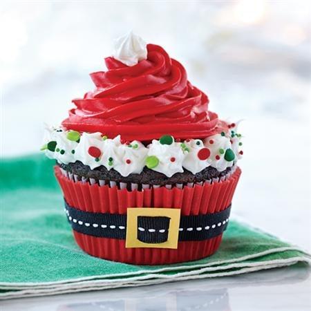 Santa Hat Cupcakes Recipe