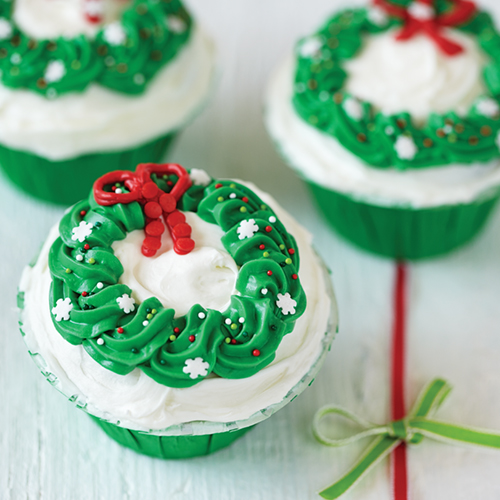 Holiday Wreath Cupcakes Recipe