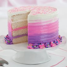 Bold Pink & Purple Ombre Cake