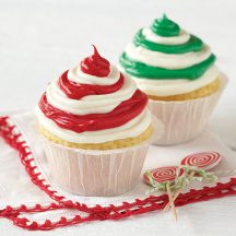Red, White and Green Cupcakes