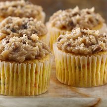 Carrot Cupcakes with Coconut Pecan Frosting