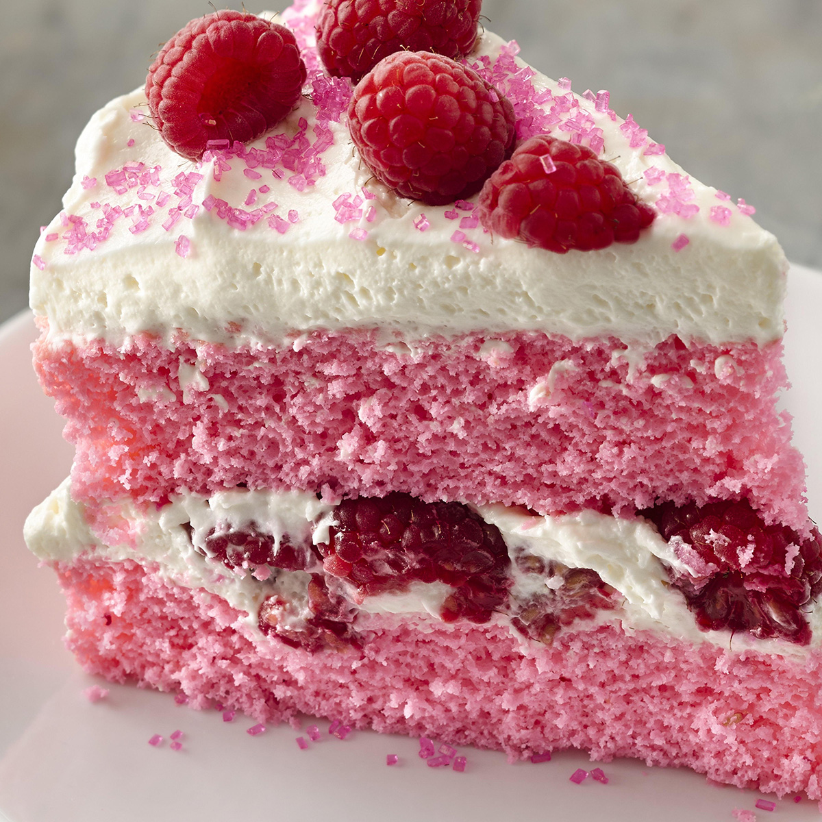 Hot Pink Raspberry and Cream Cake