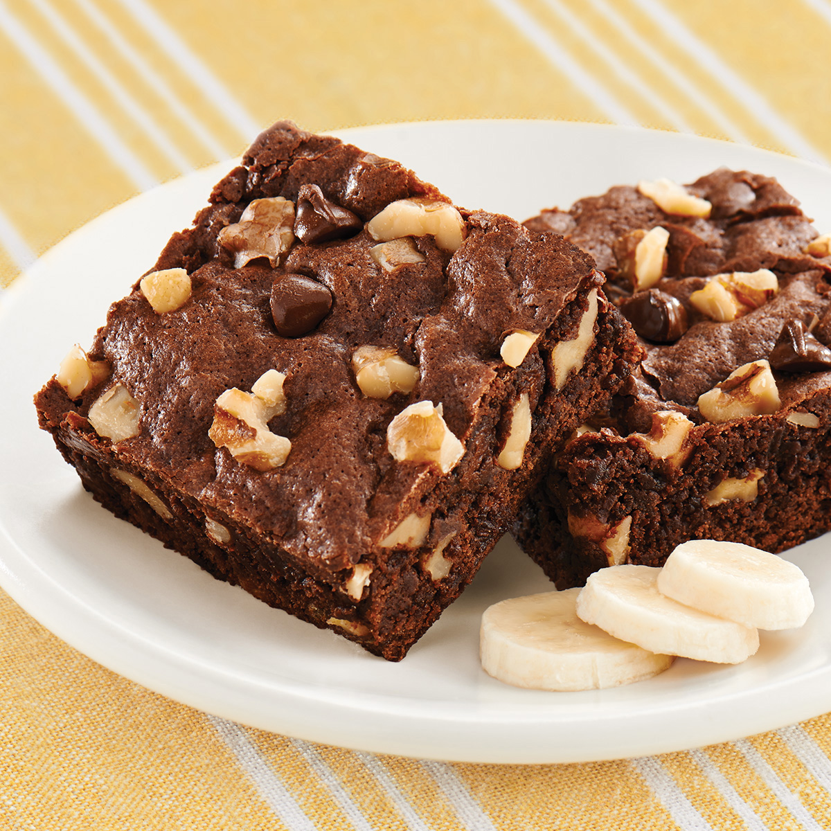 Gluten Free Banana-Walnut Brownies