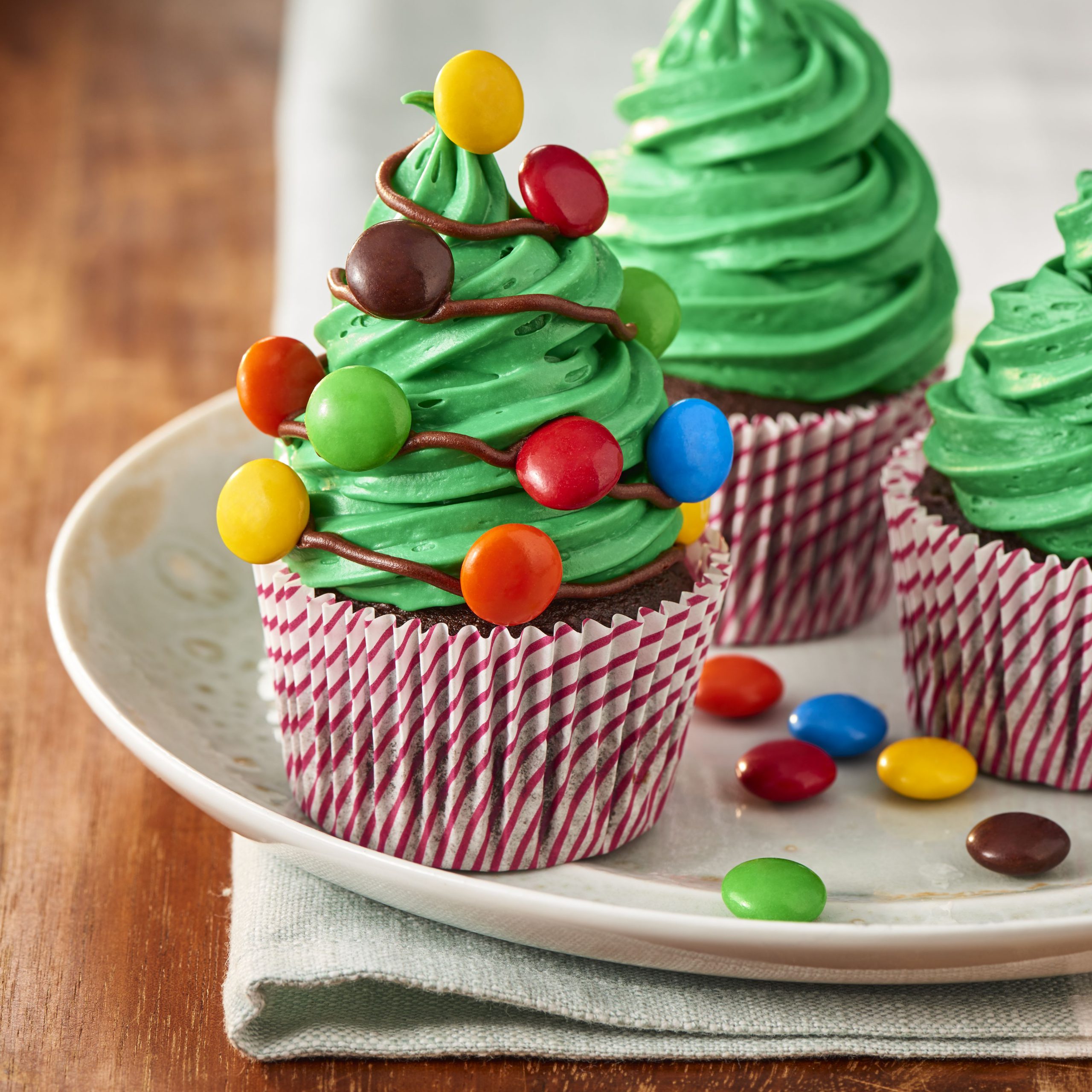 Colorful Christmas Light Cupcakes Recipe