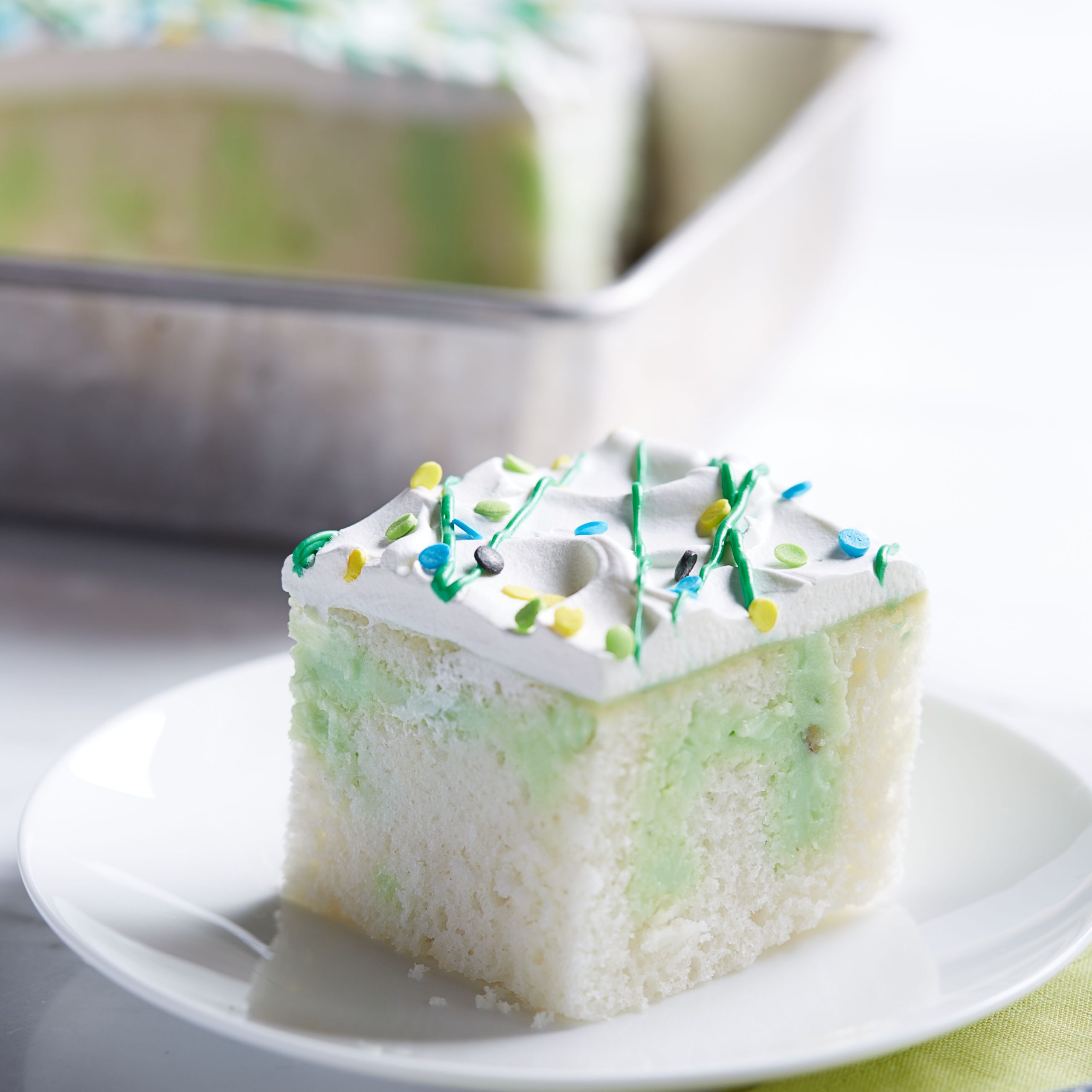 Pistachio Pudding Poke Cake