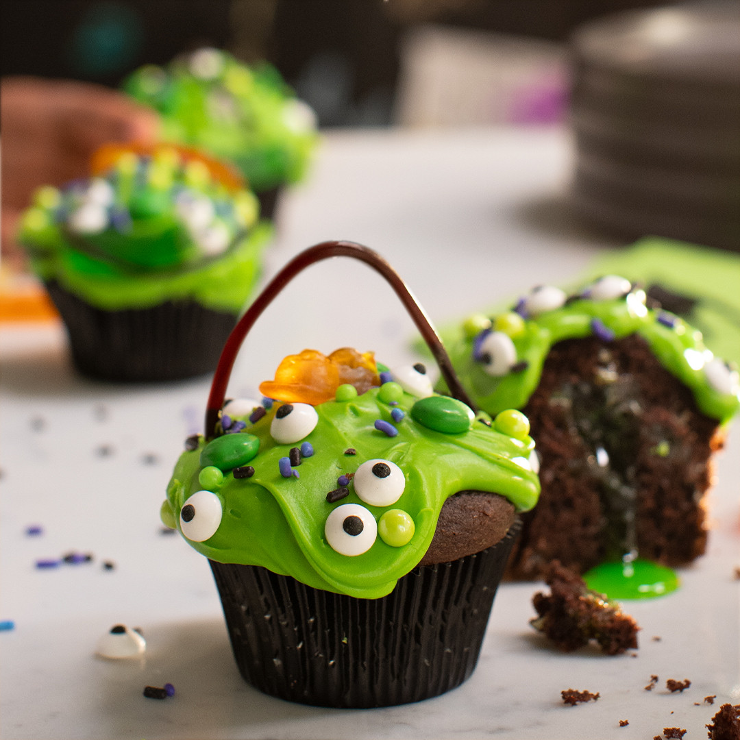 Witch’s Cauldron Slime-Filled Funfetti® Cupcakes