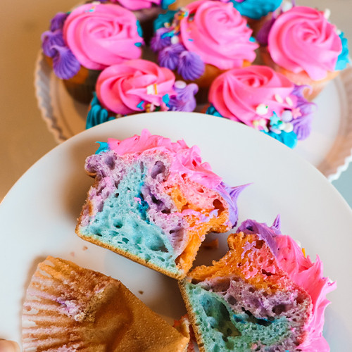 Tie Dye Cupcakes