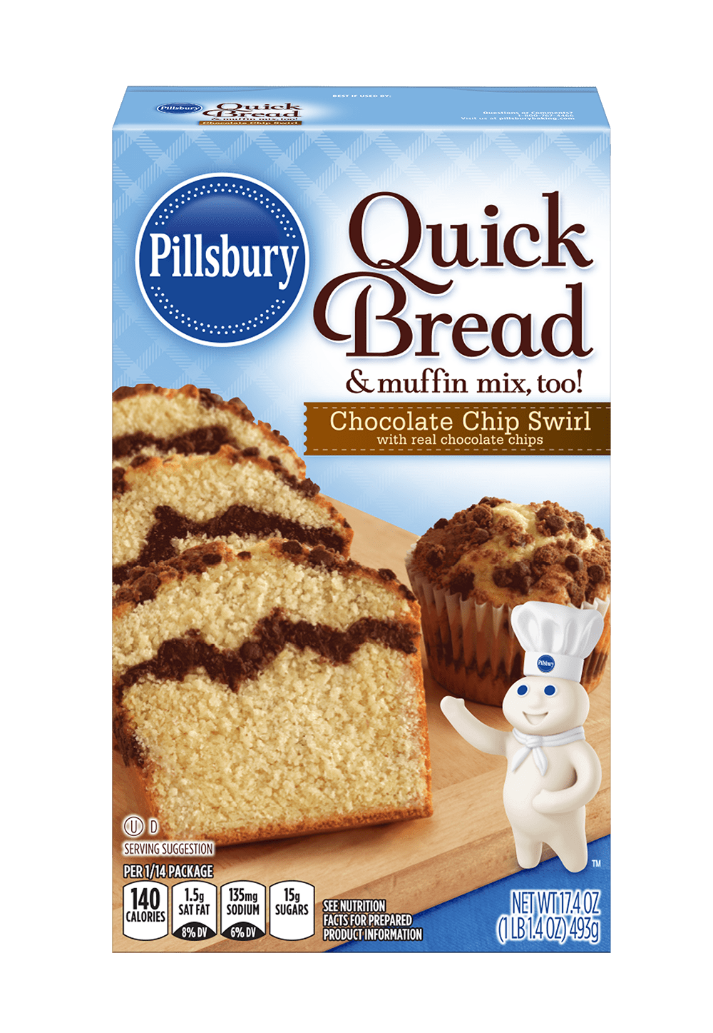 Pillsbury™ Chocolate Chip Swirl Quick Bread & Muffin Mix