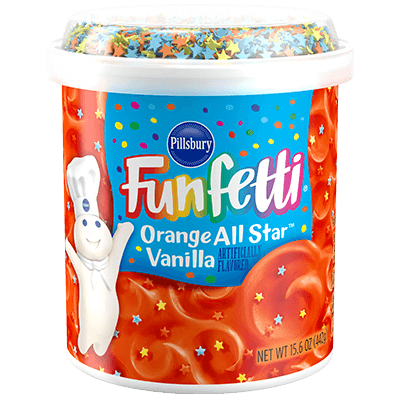 <strong>Funfetti<sup>®</sup></strong> Orange All Star<sup>™</sup> Vanilla Frosting