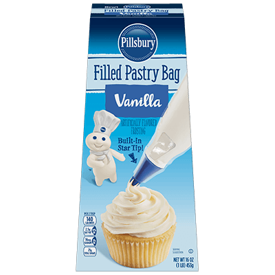 Filled Pastry Bag Vanilla Frosting