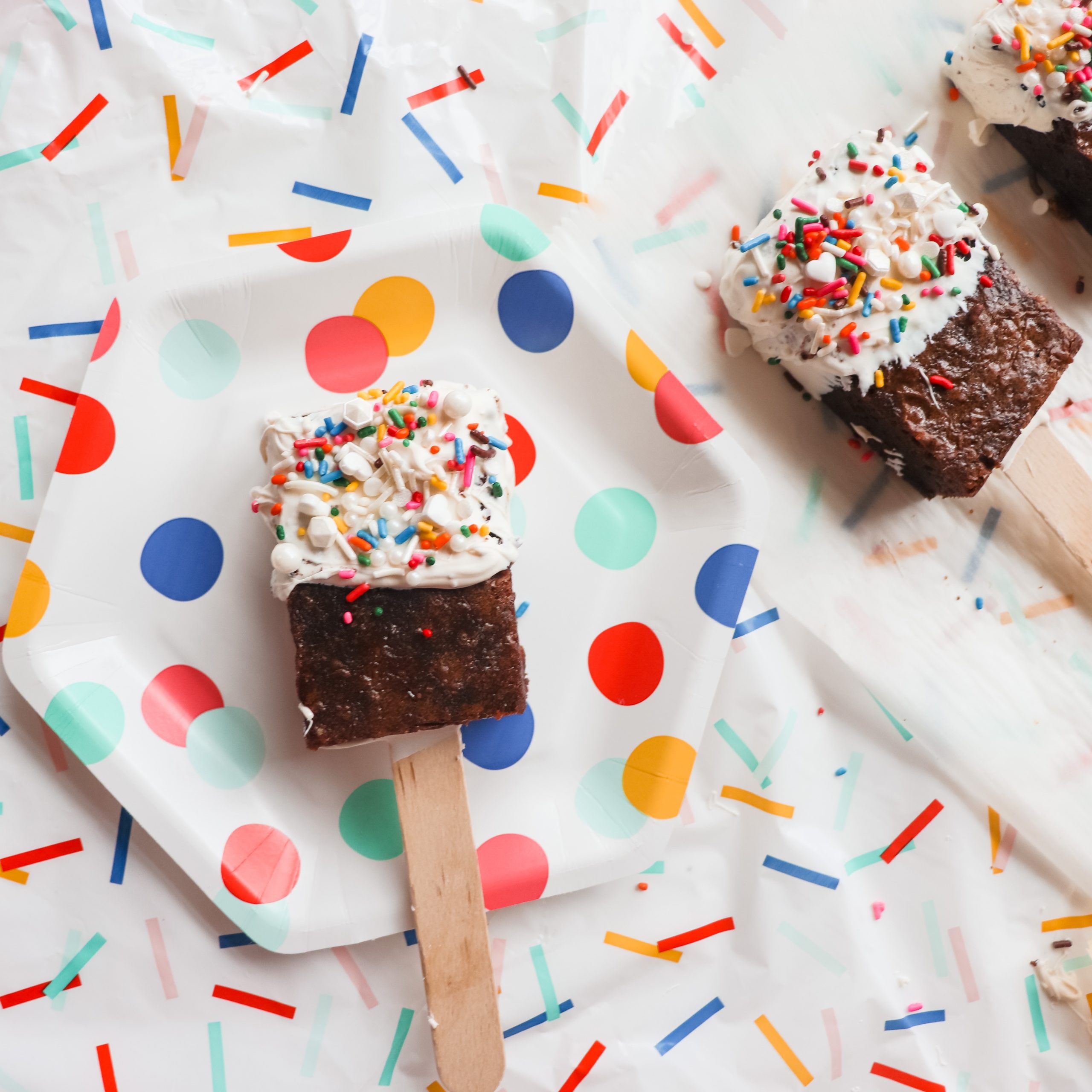 Funfetti® Brownie Popsicles