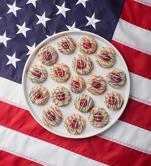 Red, White & Blue Cherry Almond Cookies