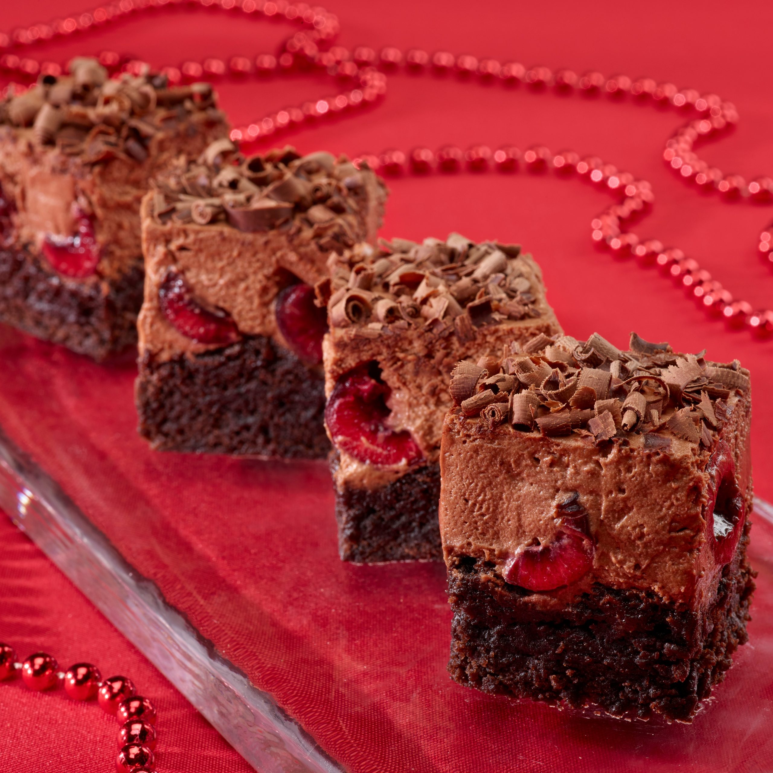 Chocolate Cherry Mousse Brownies