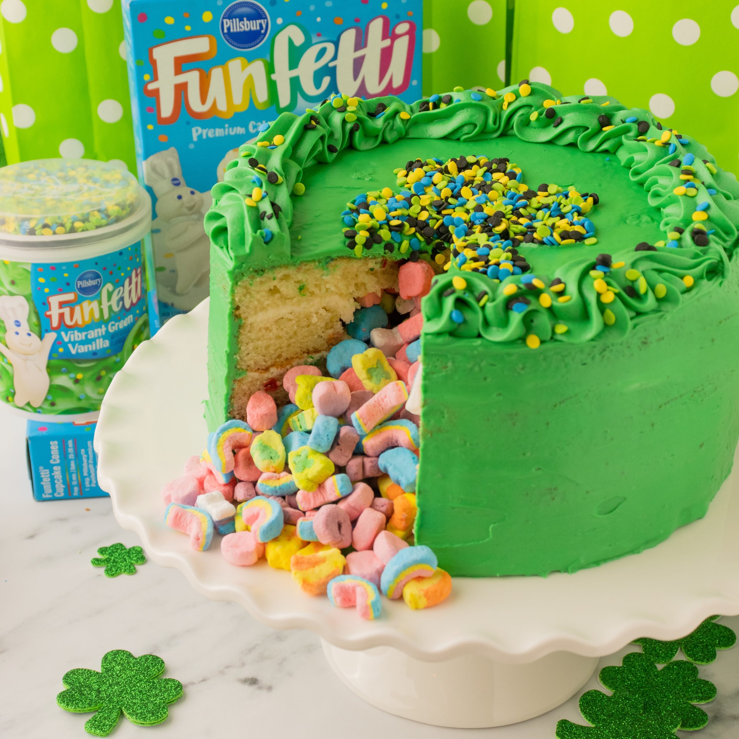 Funfetti® Surprise Cake for St. Patrick's Day