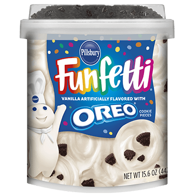 Funfetti® Vanilla Frosting with OREO® Cookie Pieces