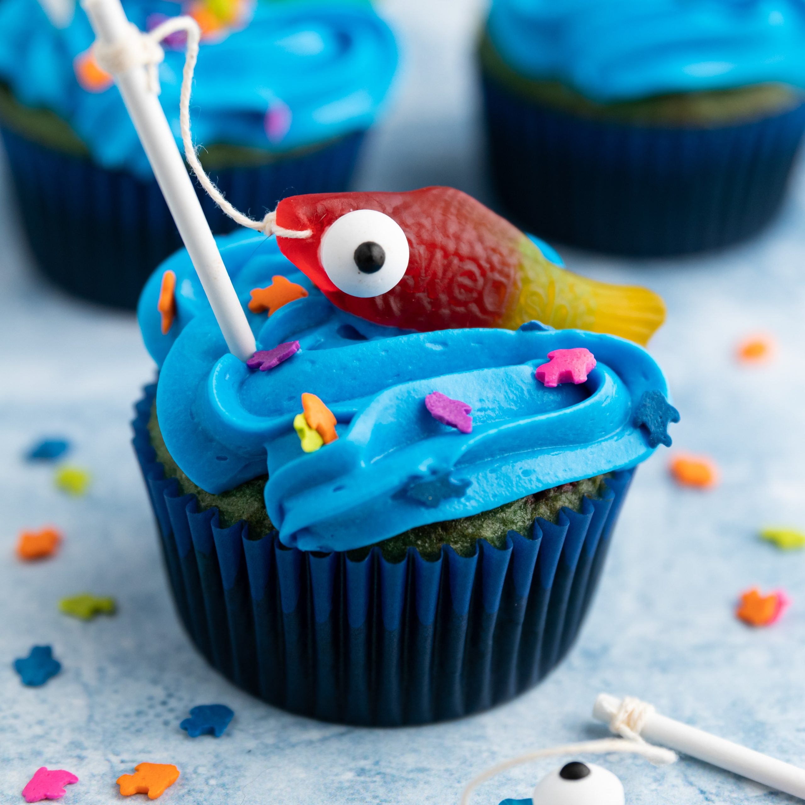 Fishing Pole Cupcakes