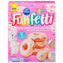 Pillsbury™ Funfetti® Unicorn Pink Vanilla Cake Donut Mix thumbnail