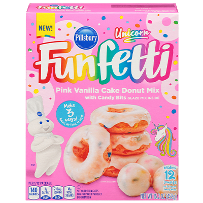 Funfetti® Unicorn Pink Vanilla Cake Donut Mix