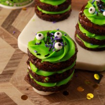 3 Layer Halloween Brownie Towers Recipe