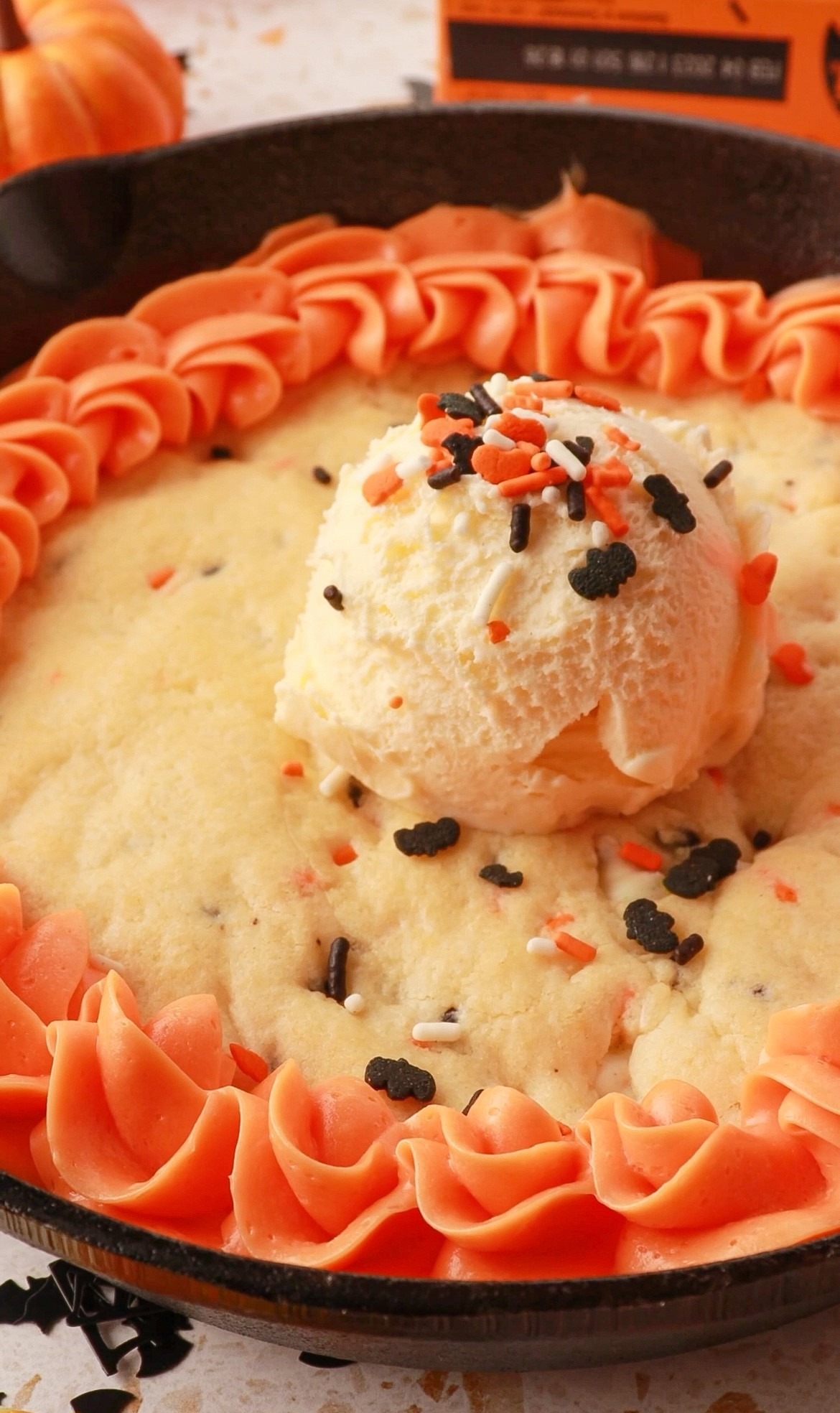 Halloween Cookie Cake Skillet Recipe
