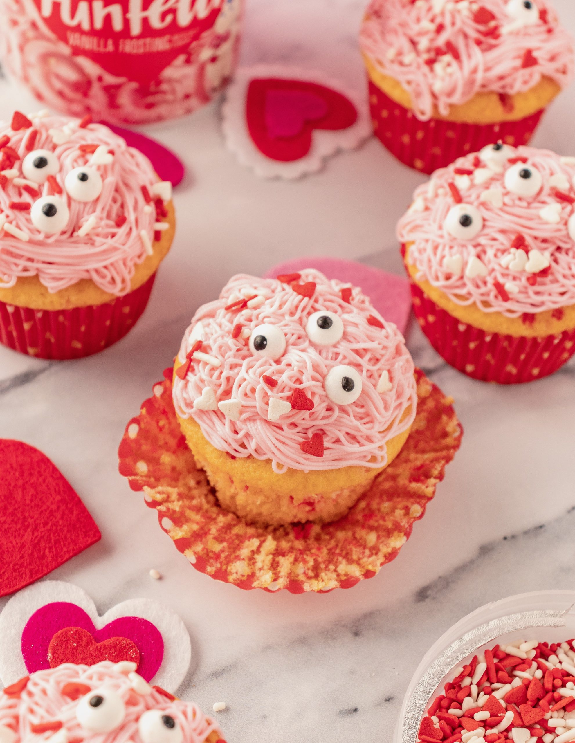 Funfetti® Valentine's Monster Cupcakes Recipe