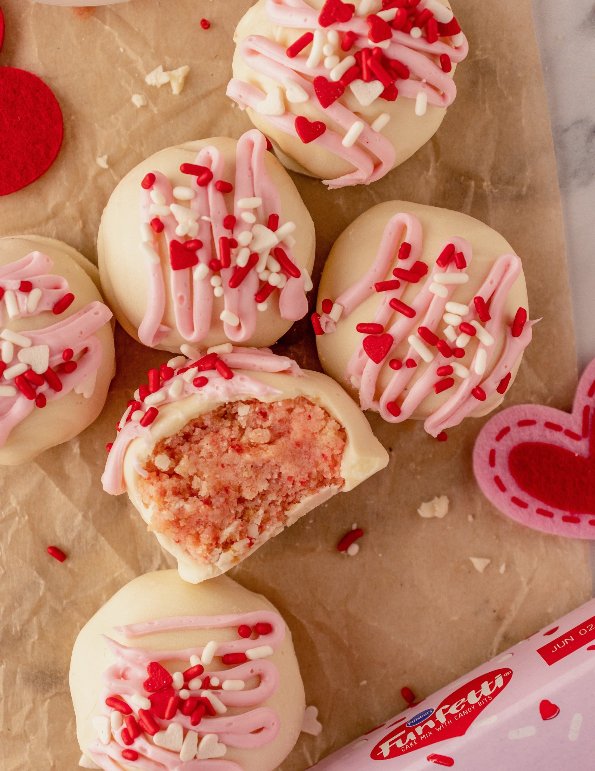 Funfetti® Valentine's Cake Balls Recipe