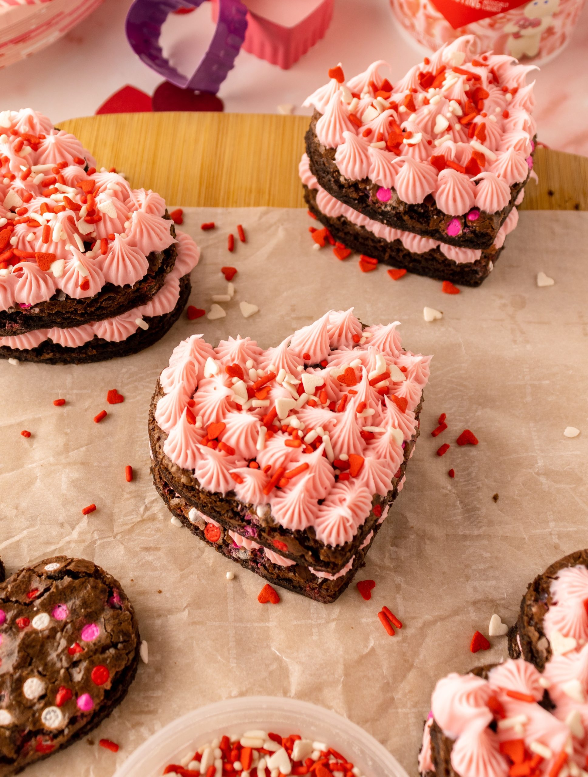 Funfetti® Valentine's Brownie Heart Sandwiches
