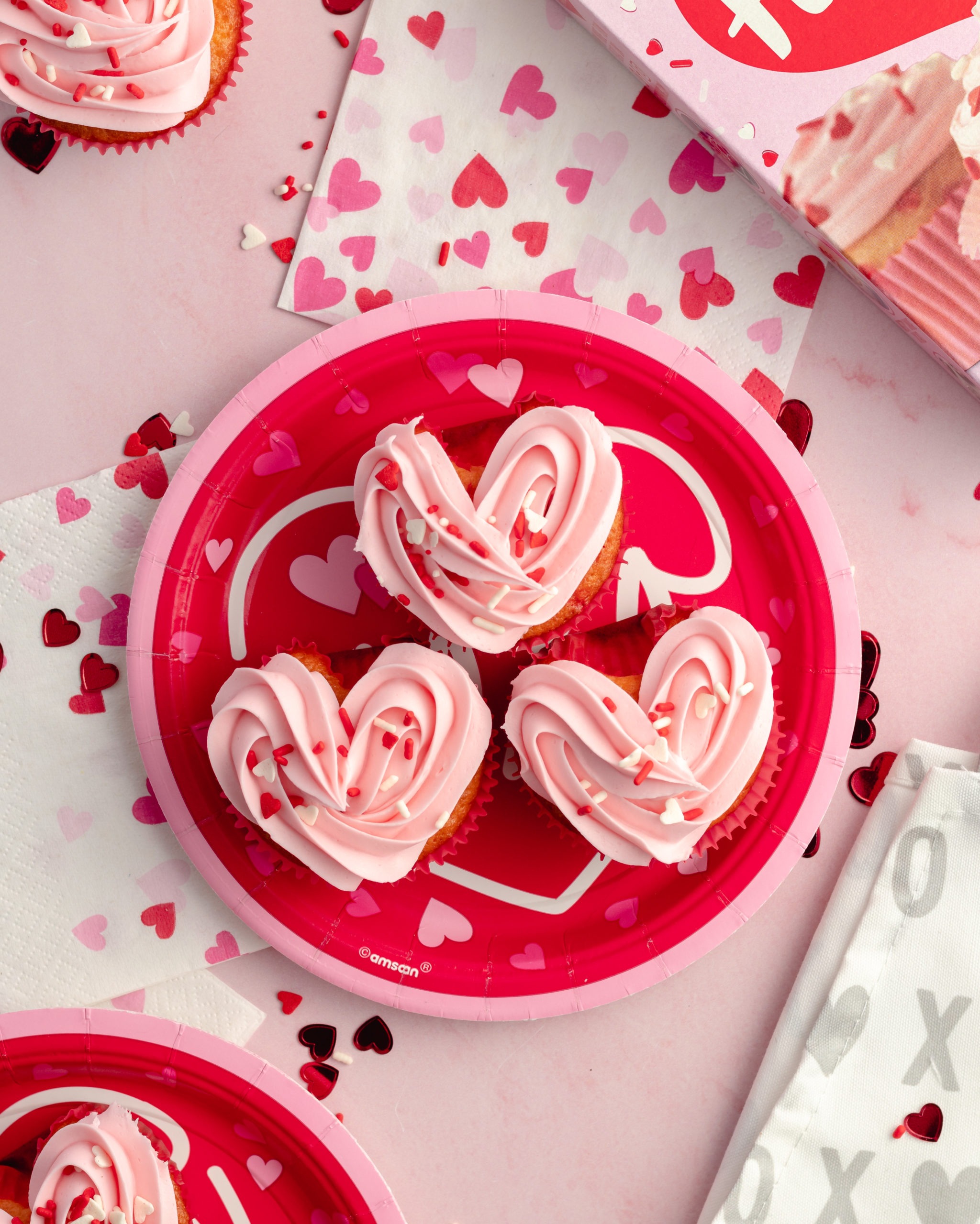 Heart Cupcakes Using Tinfoil