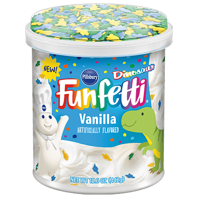 Funfetti Dinosaur Vanilla Frosting, 15.6 oz