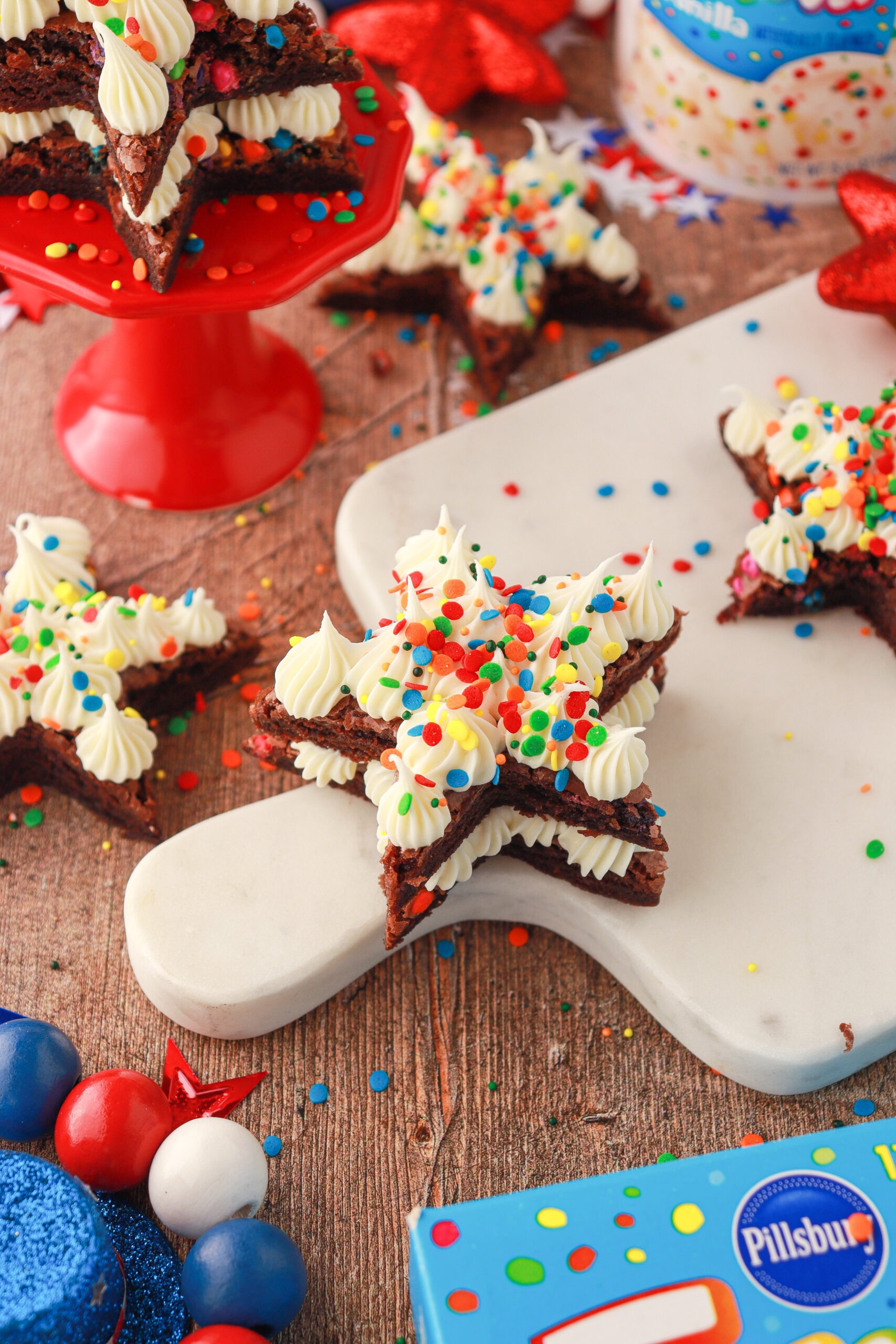 Patriotic Star Brownie Sandwiches Recipe