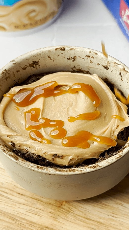 Caramel Latte Chocolate Mug Cakes Recipe