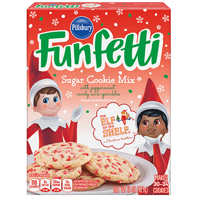Funfetti® The Elf on the Shelf® Sugar Cookie Mix with Peppermint Candy Cane Sprinkles