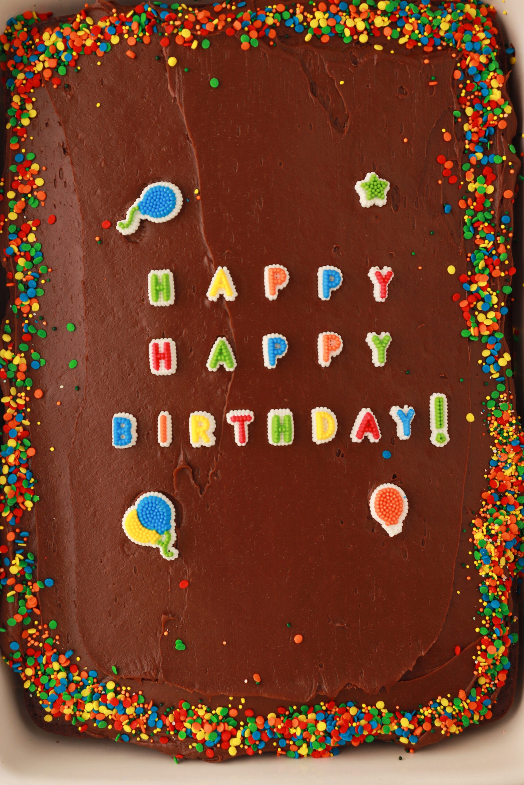 Happy Happy Birthday Sheet Cake