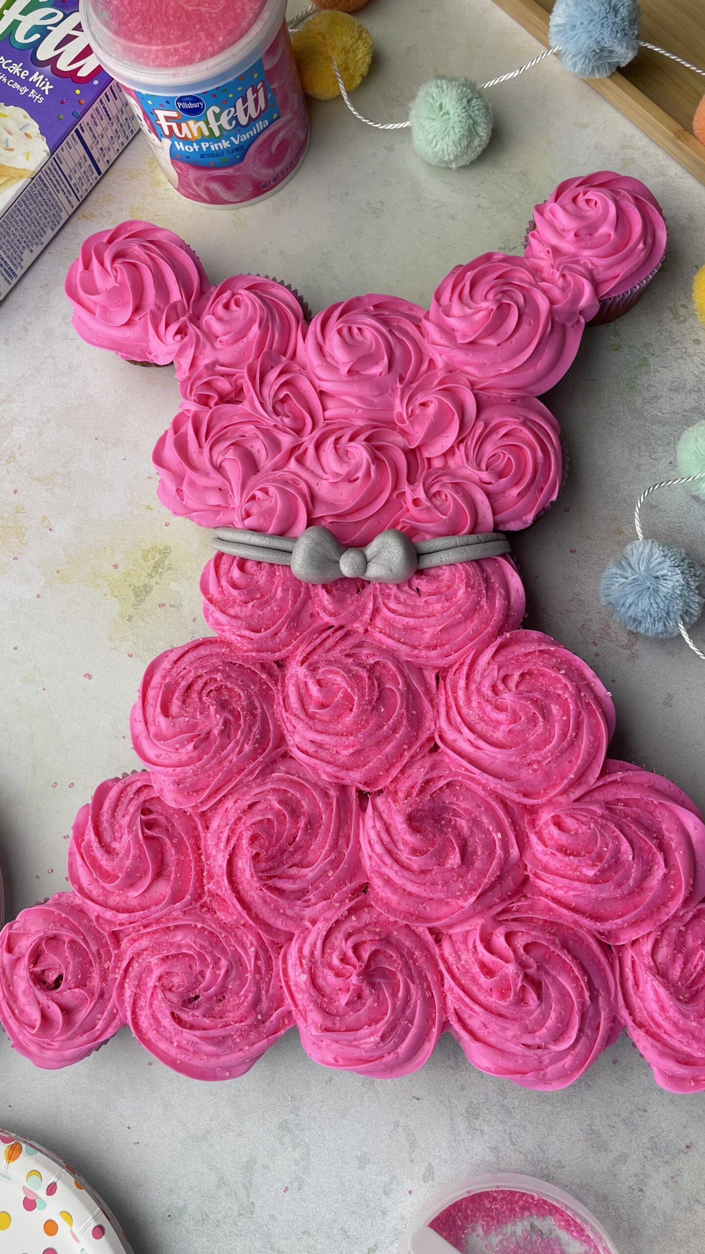 Princess Dress Pull Apart Cupcake Cake Recipe