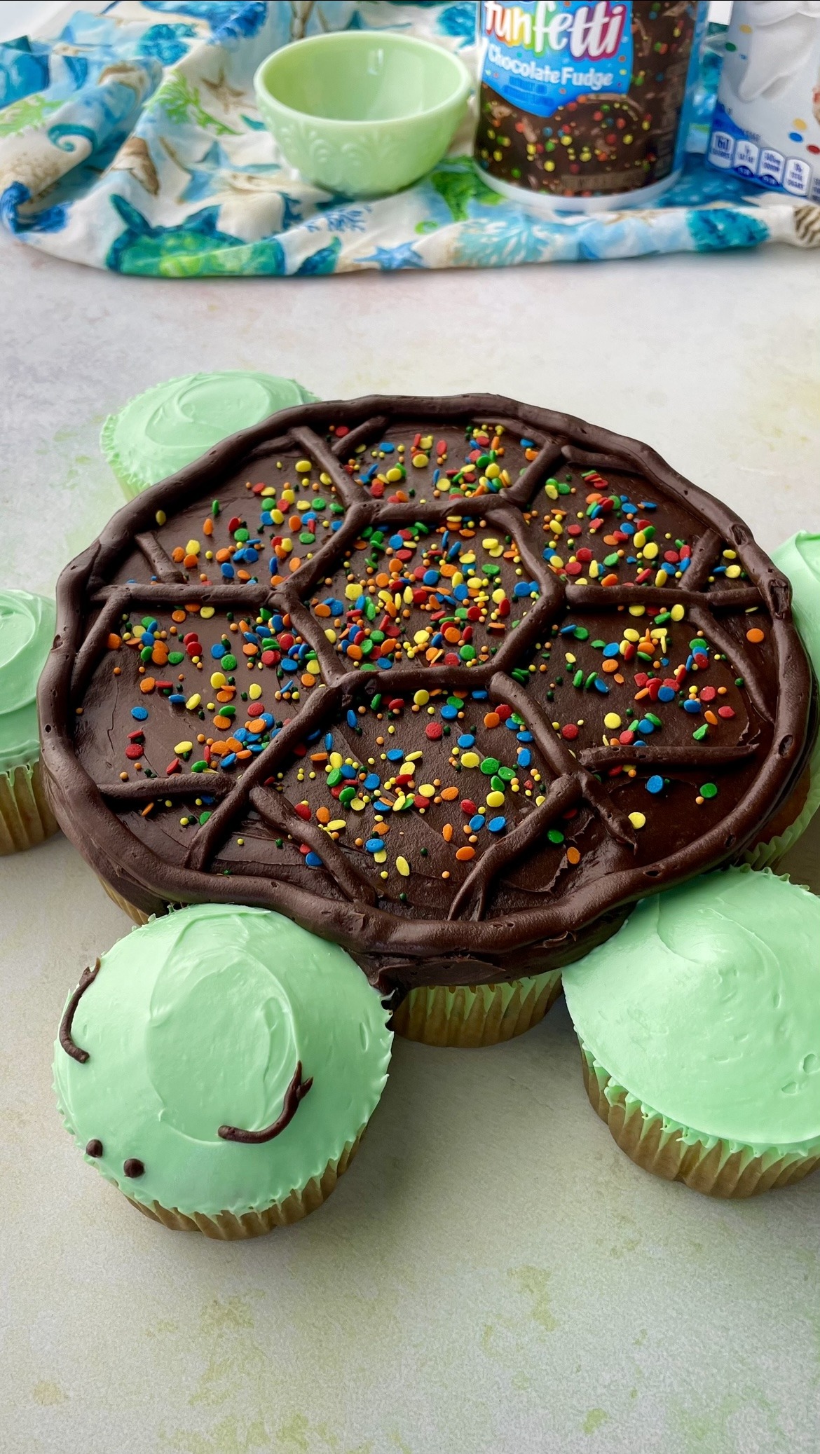 Turtle Pull Apart Cupcake Cake Recipe