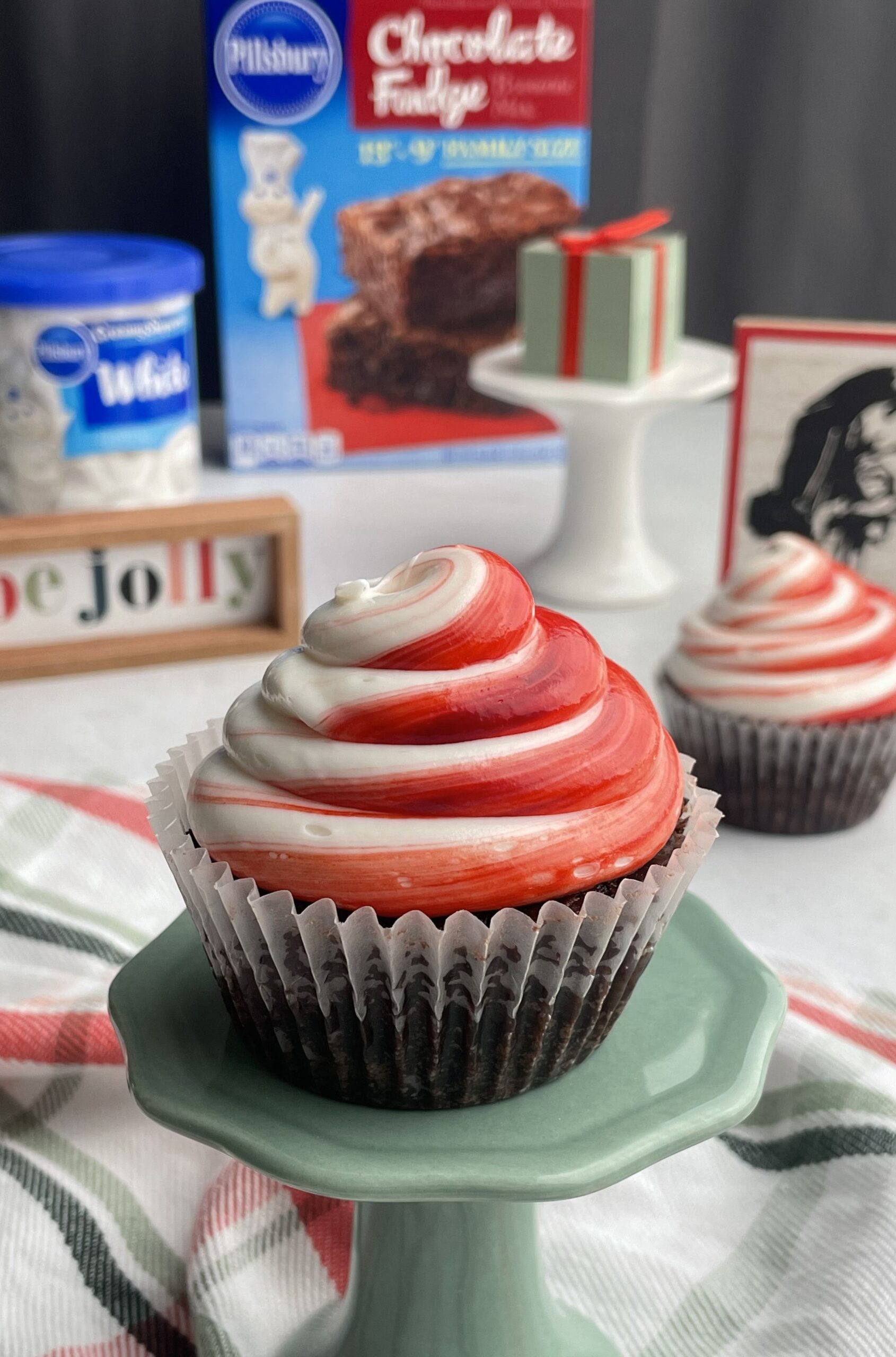 Candy Cane Swirl Brownies Recipe