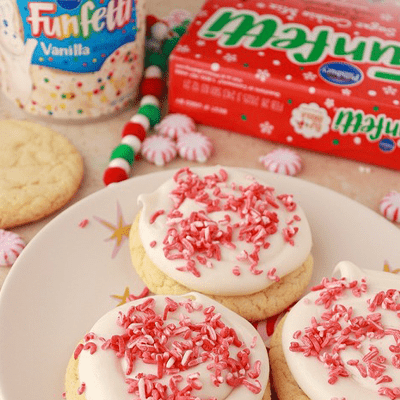 Funfetti® The Elf on the Shelf® Frosted Candy Cane Cookies