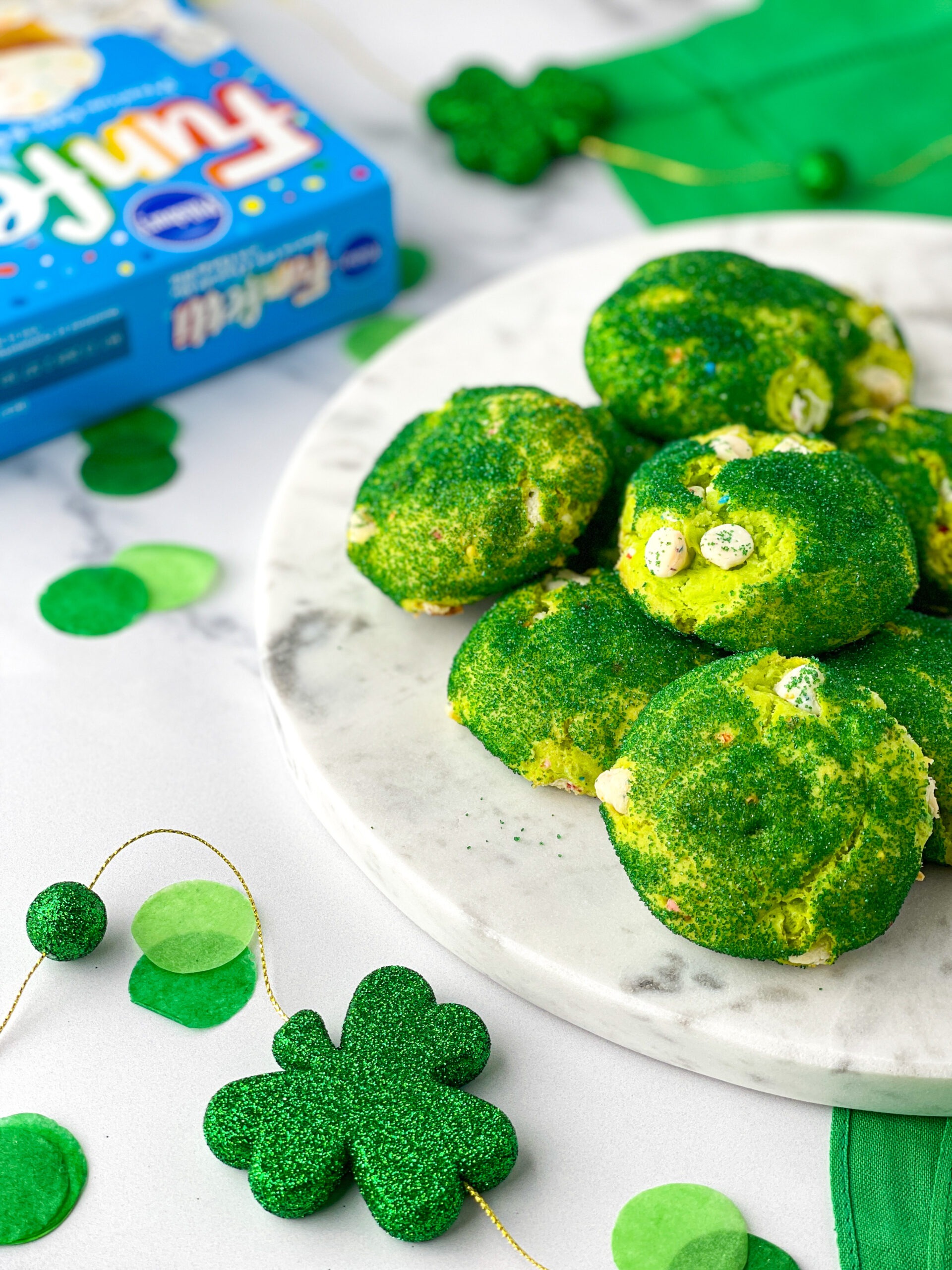 St. Patrick's Day Cake Mix Cookies Recipe