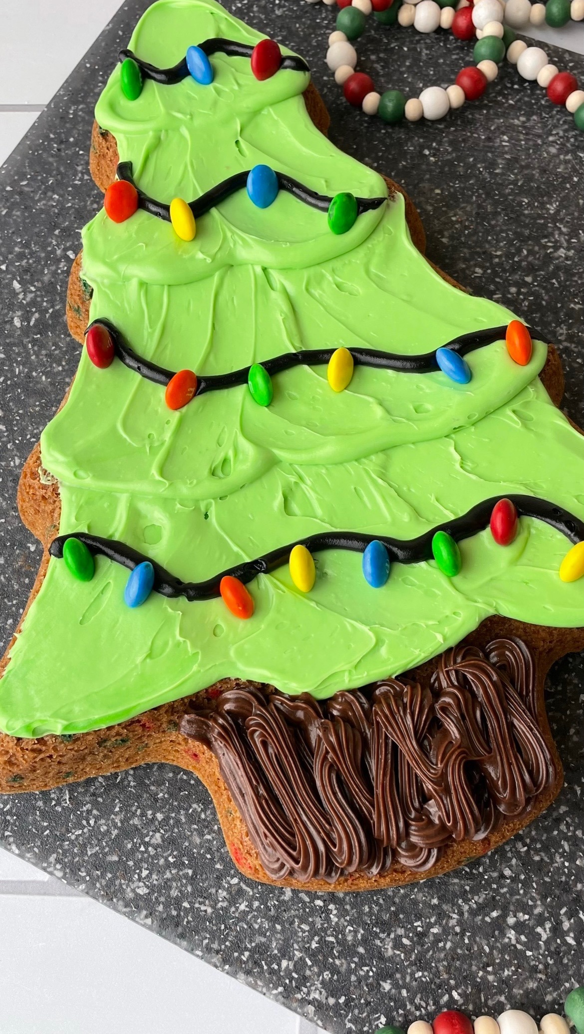 Christmas Tree Cookie Cake Recipe