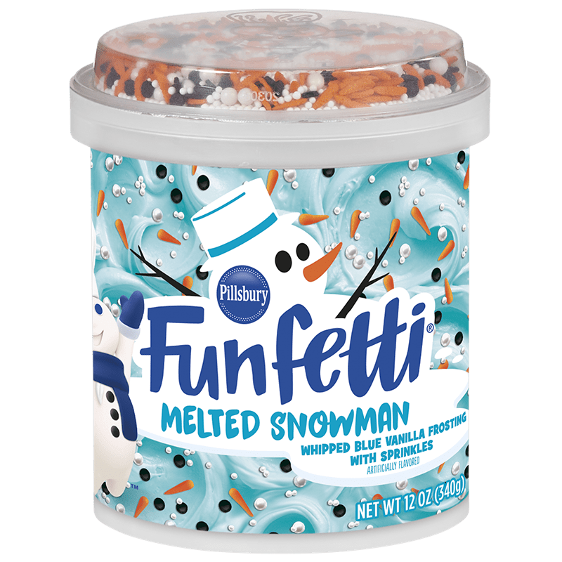 Funfetti® Melted Snowman Whipped Blue Vanilla Frosting with Sprinkles