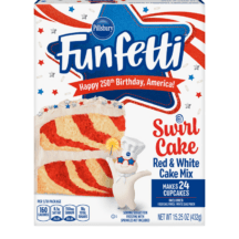 Funfetti® Stars & Stripes Red Swirl Cake Mix thumbnail